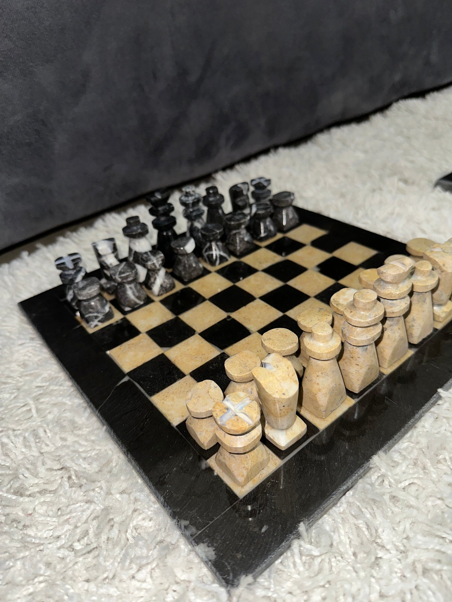 Jeu d'échecs en marbre
