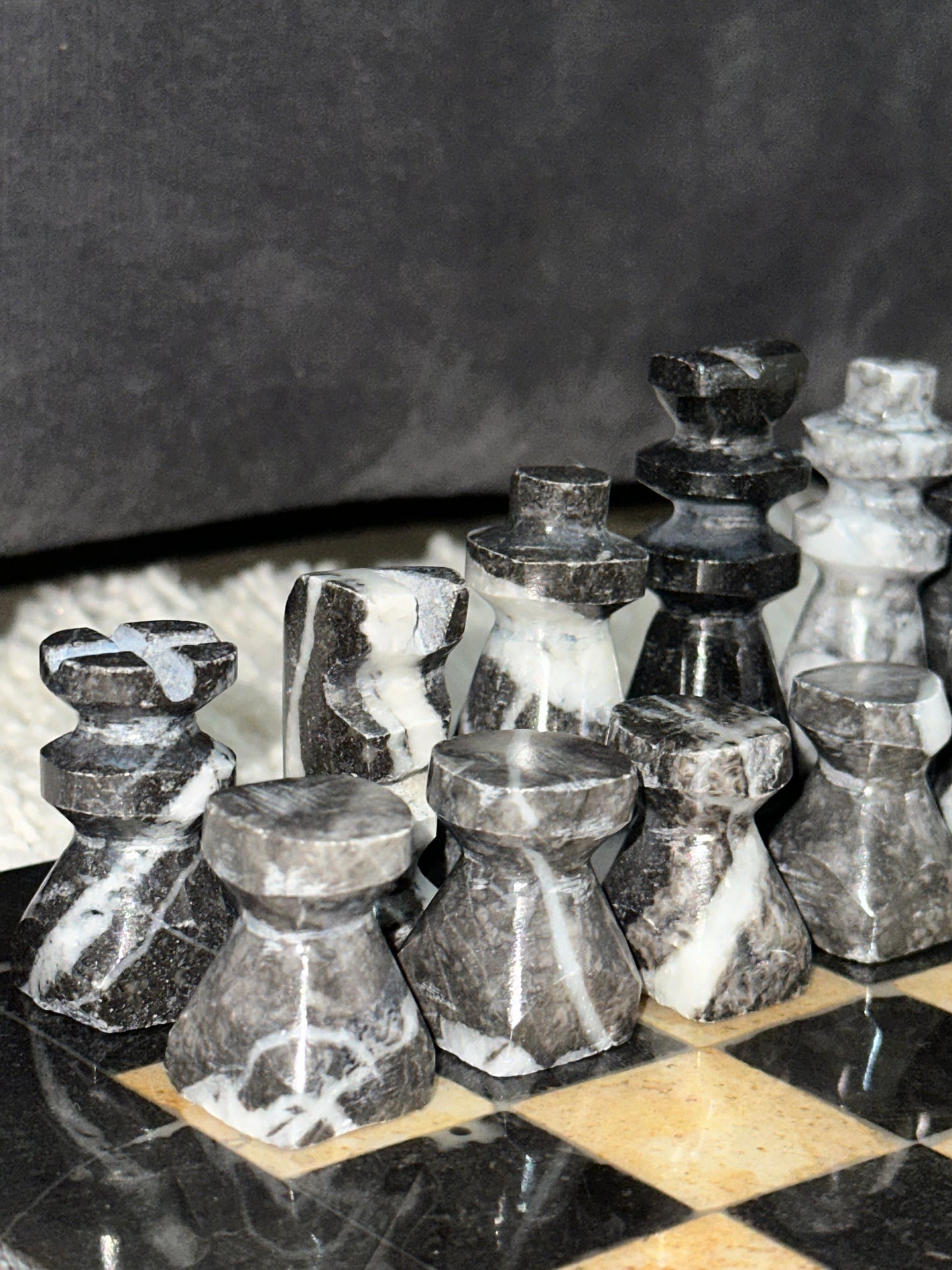Jeu d'échecs en marbre