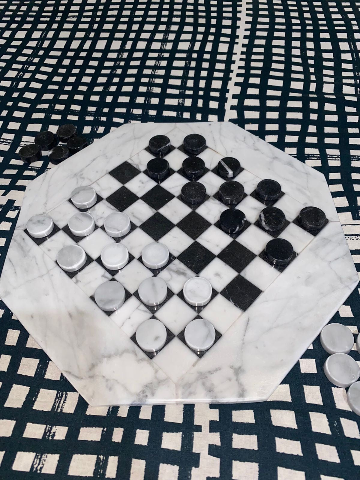 Jeu de dames en marbre