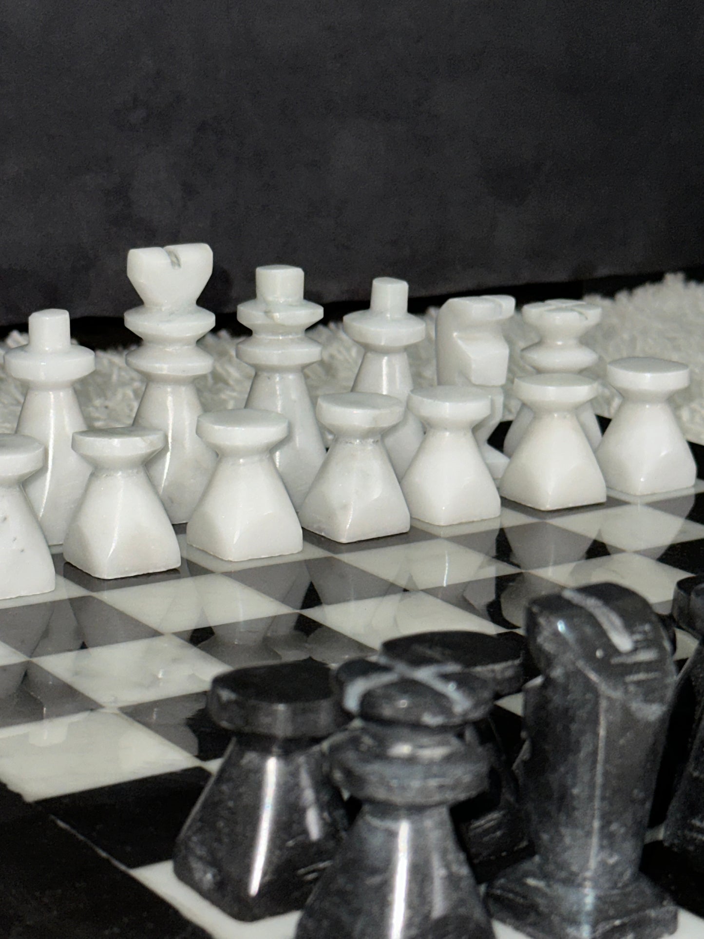 Jeu d'échecs en marbre