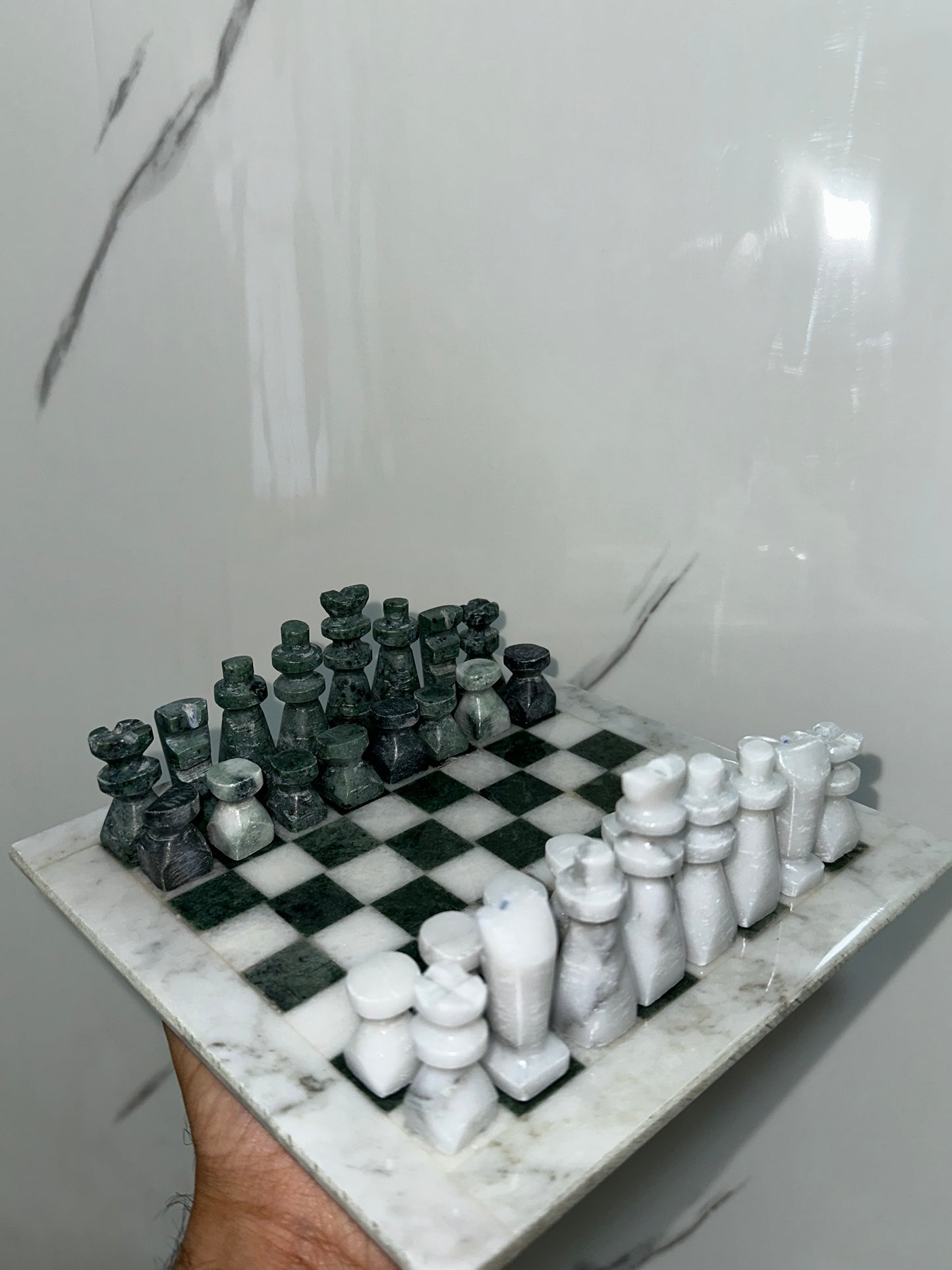 Jeu d'échecs en marbre