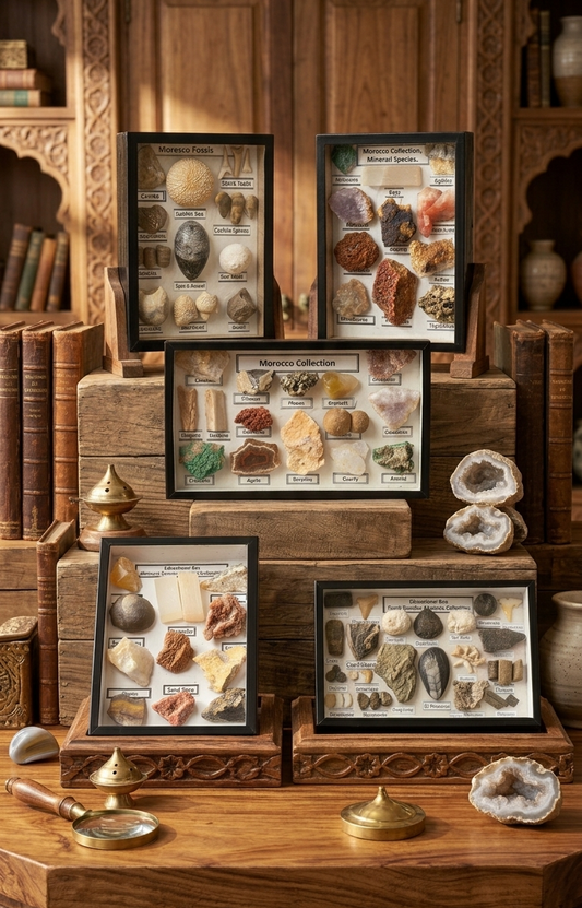 Tableau de minéraux & fossiles