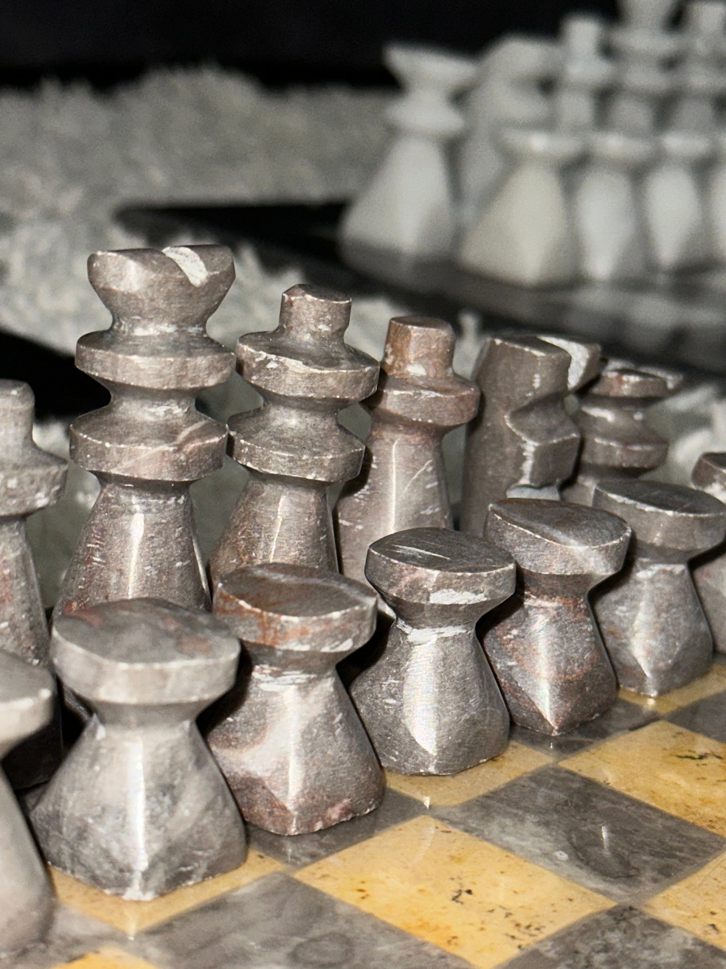 Jeu d'échecs en marbre