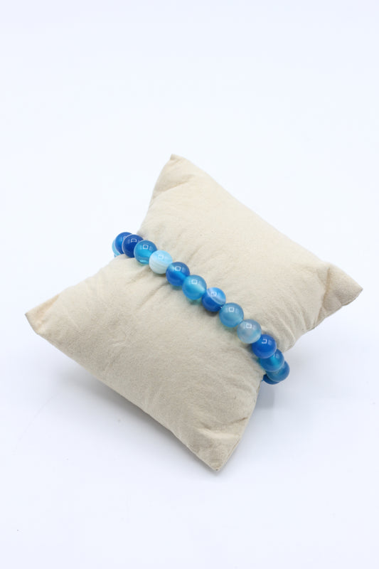 Bracelet - Agate bleue