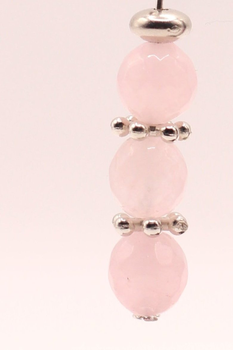 Boucles d'oreilles - Quartz rose