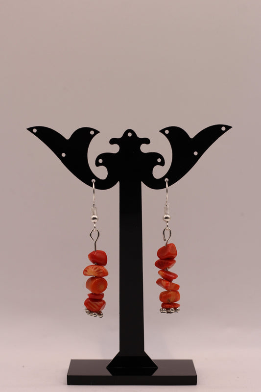 Boucles d'oreilles - Corail