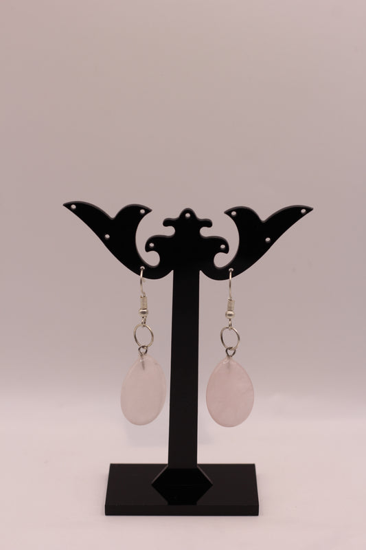 Boucles d'oreilles - Quartz rose