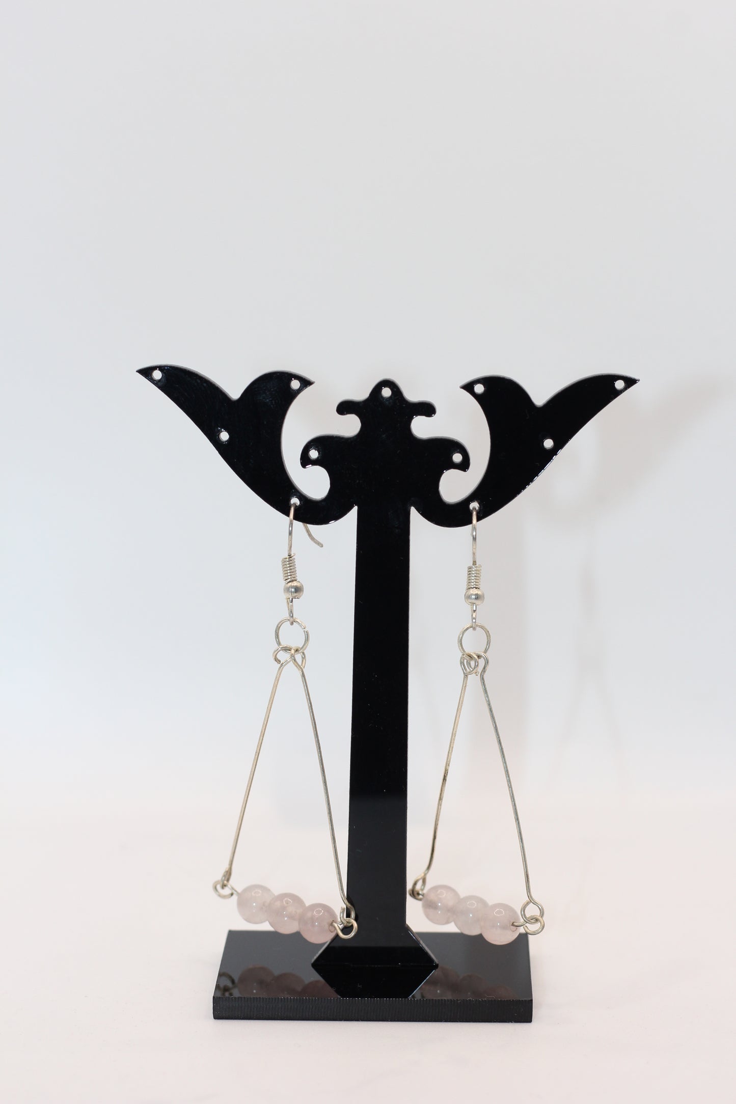 Boucles d'oreilles - Quartz rose